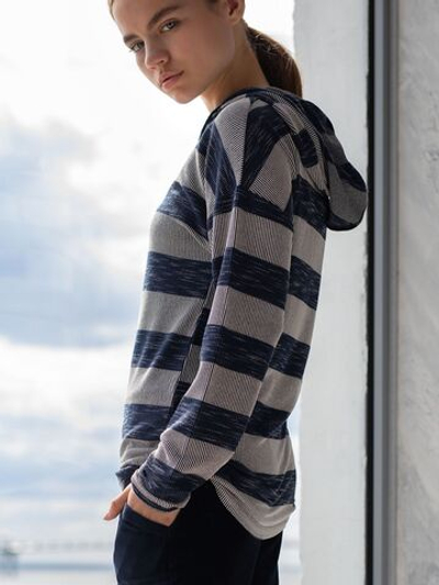 Женская тельняшка–худи (Размер: M) (Цвет: синий с белым)