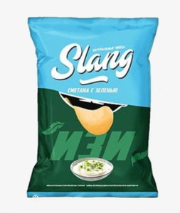 Чипсы Slang сметана с зеленью 60 г