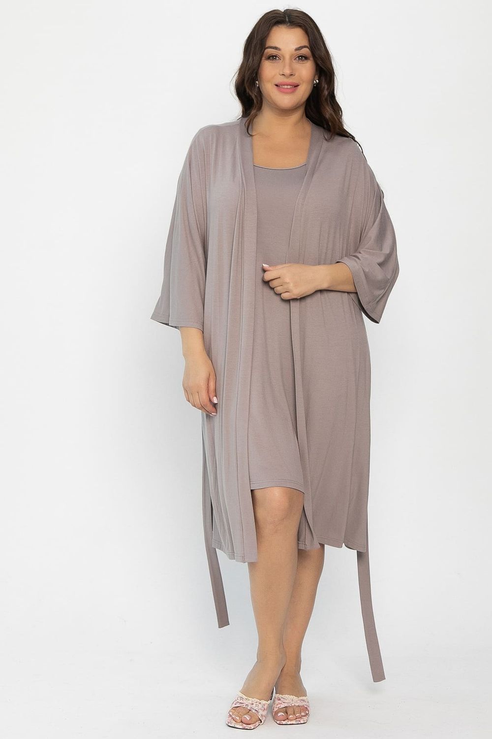 Пеньюар Шелк вискозы (латте) П14486-52М LT Collection