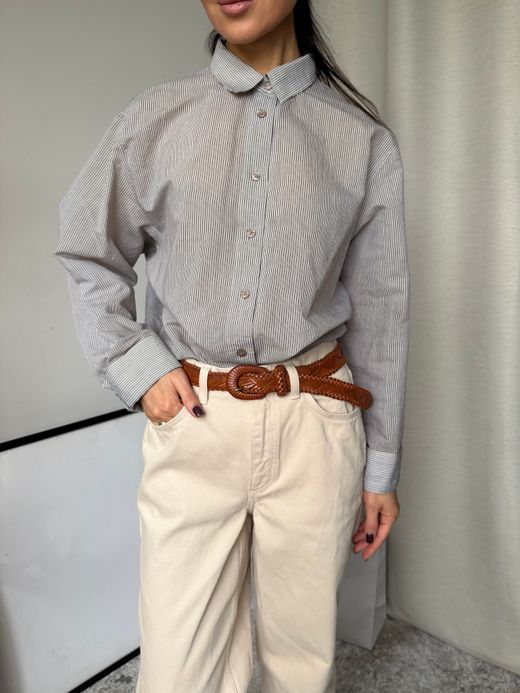 Хлопковая рубашка Massimo Dutti, М