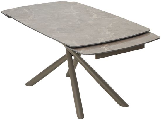 Стол RIVOLI 140 MATT LATTE STONE SOLID CERAMIC / TAUPE