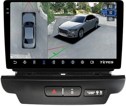 Магнитола для KIA Ceed 3 2018-2020 - Teyes CC3-2K-360 монитор 10.36" 2K QLED на Android 10, 6+128Гб, CarPlay, 4G SIM-слот, 4 камеры в комплекте