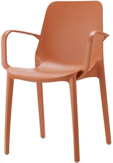 Кресло пластиковое Ginevra, терракотовое