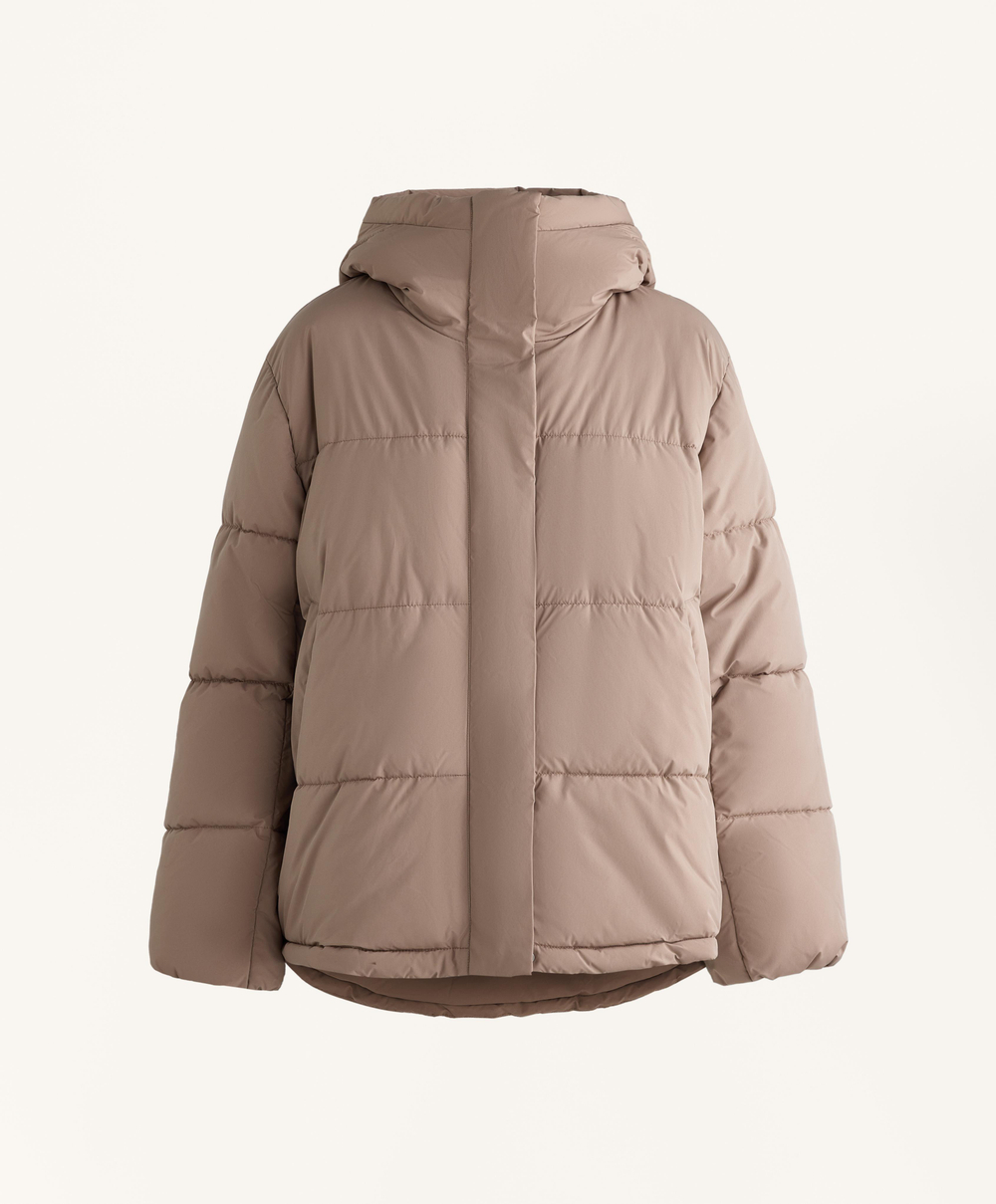 Oysho Водоотталкивающая утепленная куртка Primaloft®, серо-коричневый