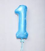 Agura Шар 40" / 102 см "Цифра 1" Голубой лошадки" (БГ-60)