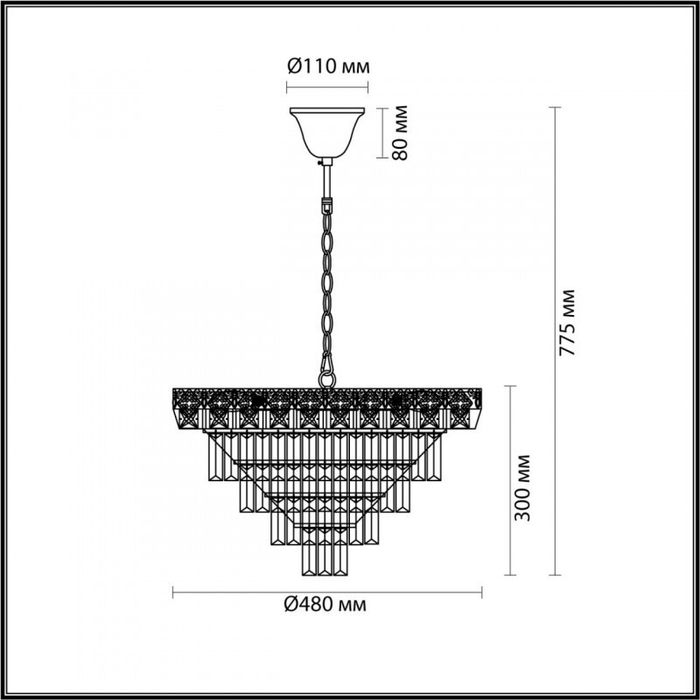 Каскадная люстра Lumion 5232/8