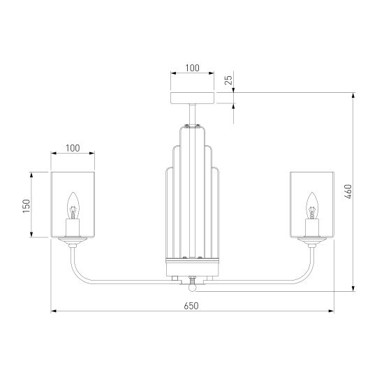 60138/6 / потолочный светильник / перламутровое золото