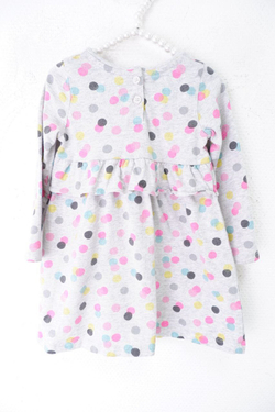 Платье в разноцветный горох на 9-12 месяцев