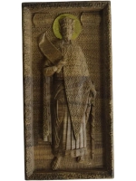 Икона освященная Вячеслава Чешского резная из массива дуба