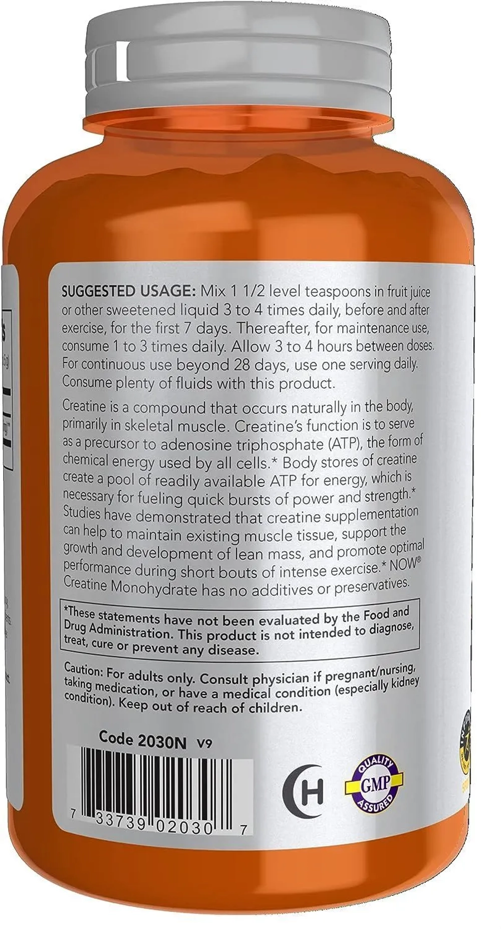 Креатин NOW Cretine Monohydrate 227 г без вкуса