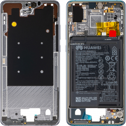 Huawei P20 (EML-L29) / рамка дисплея в сборе с аккумулятором (HB396285ECW) (ORIG-SP)