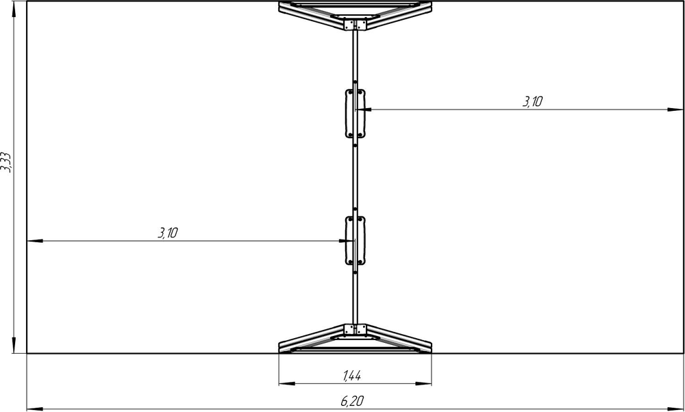 Качели двухсекционные Открытие КЧ110.00.1