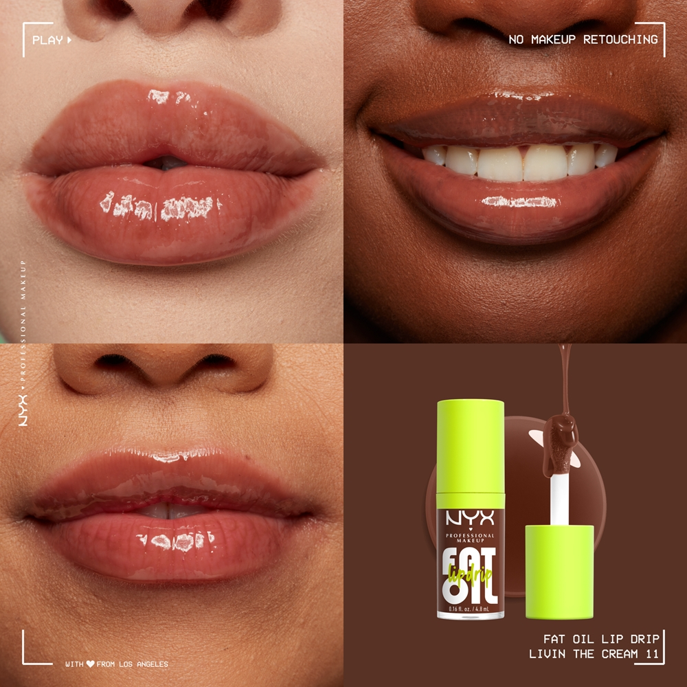 NYX Professional Makeup Fat Oil Lip Drip - Масло для губ оттенок Livin The Cream, 4 ml