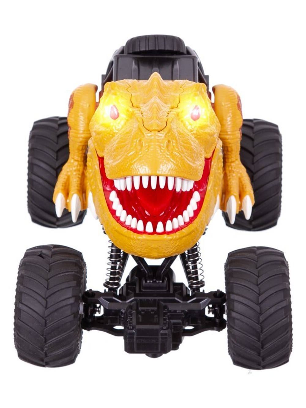 Машина-игрушка "Динозавр" BeBoy, пульт ДУ, световые и звуковые эффекты, желтый