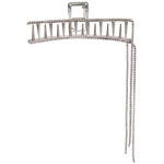 Заколка - краб для волос на блистере «ДЕ Палма», классика, цвет золото и серебро, 12*4см (пакет с подвесом)