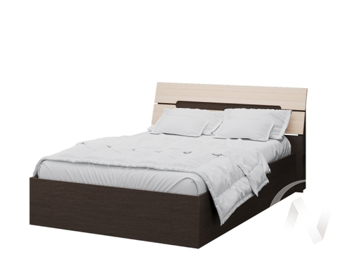 Кровать 1;6м Спальня Гавана с осн. настил ЛДСП (венге/дуб молочный)