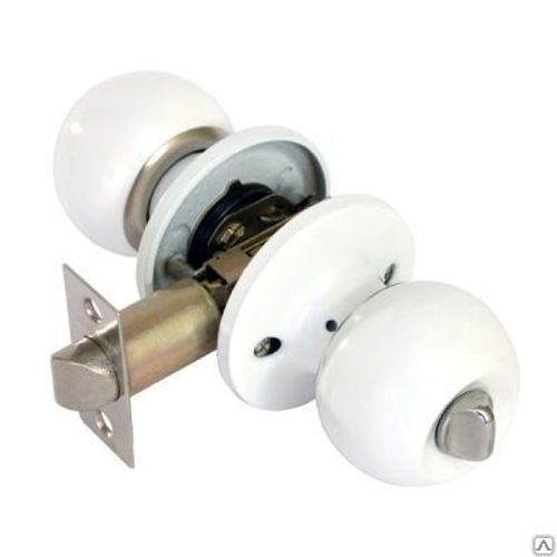 Защелка АЛЛЮР 5560 круглая WW ключ/фиксатор белая   /1194