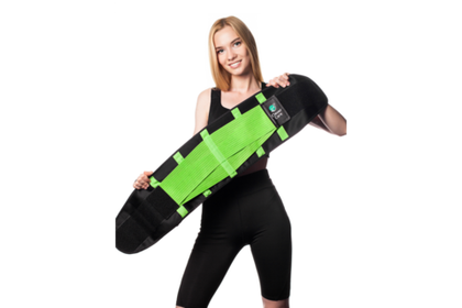 Фитнес пояс для похудения CleverCare, зеленый, размер XL