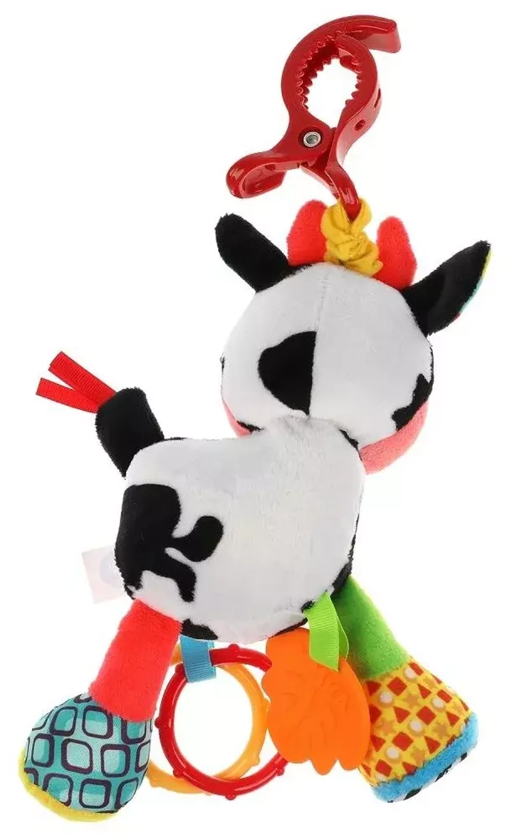 306983/Текстильная игрушка погремушка корова подвеска с вибрацией на блистере Умка/RV-C3/1