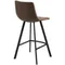 Полубарный стул Netro 66 см, коричневый на черных металлических ножках | Купить в Hallberg.ru