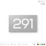 Номер на дверь 291, табличка на дверь для офиса, квартиры, кабинета, аудитории, склада, серая 120х70 мм, Айдентика Технолоджи