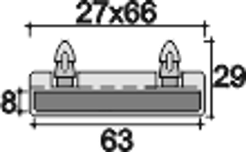 Латодержатель накладной (односторонний) 63 мм