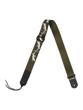MZ-RG-5ApLizardGh Ремень для гитары, зеленый хаки, аппликация Ящерица, MEZZO