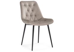 Стул на металлокаркасе Гояр светло-коричневый / черный глянец