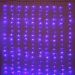 Гирлянда для дома ЗАНАВЕС «Водопад» ш1,5* в2,5 м 240 ламп LED, прозрач.пров, 8 реж, IP-20, Синий (возможность соединения)