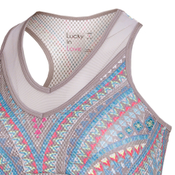 Женская теннисная майка Lucky in Love Desert Vibes Tank Top Women - Grey, Multicoloured