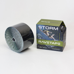 Кинезиотейп RaveTape STORM 10×32 — Черный (BLACK)