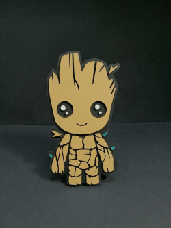 3D картина по номерам Малыш Грут Marvel (Марвел),SamCraft, подарочный набор для творчества, многослойное панно из дерева для раскрашивания и сборки