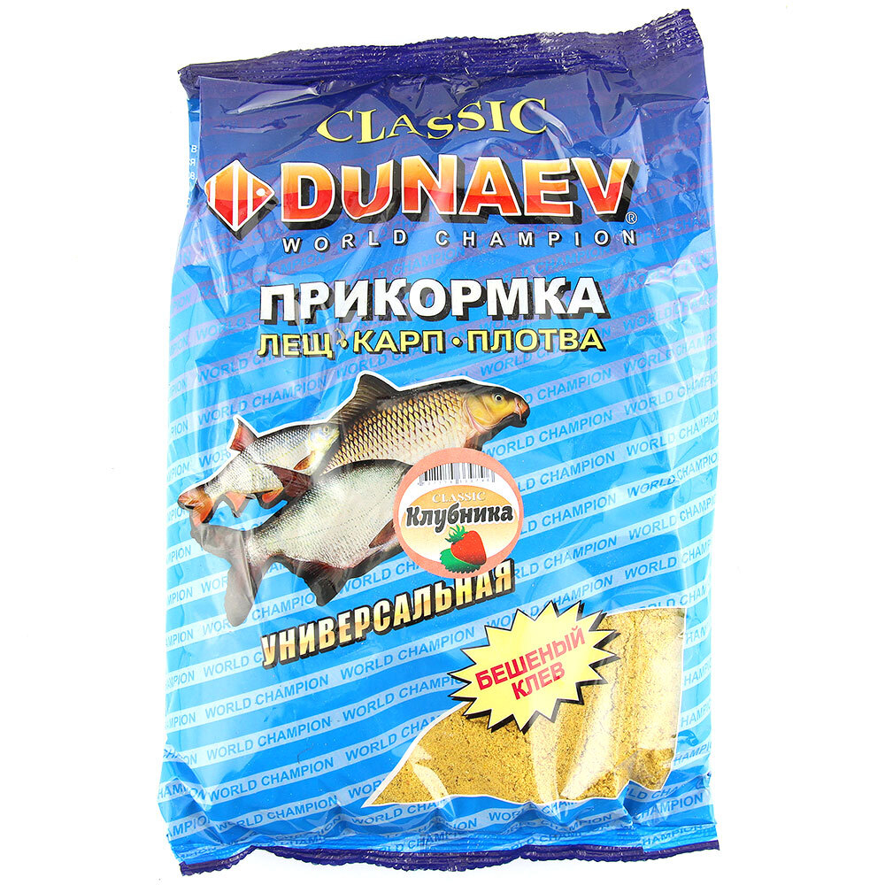 Прикормка "DUNAEV КЛАССИКА" 0,9кг Универсальная Клубника
