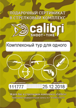 Подарочный сертификат "Стрельба из всех видов оружия" для четверых