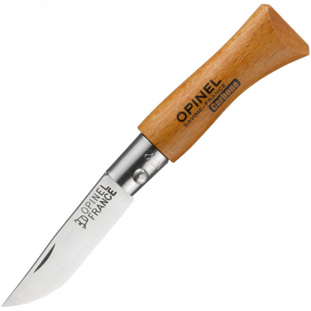 Нож Opinel №2, углеродистая сталь, бук