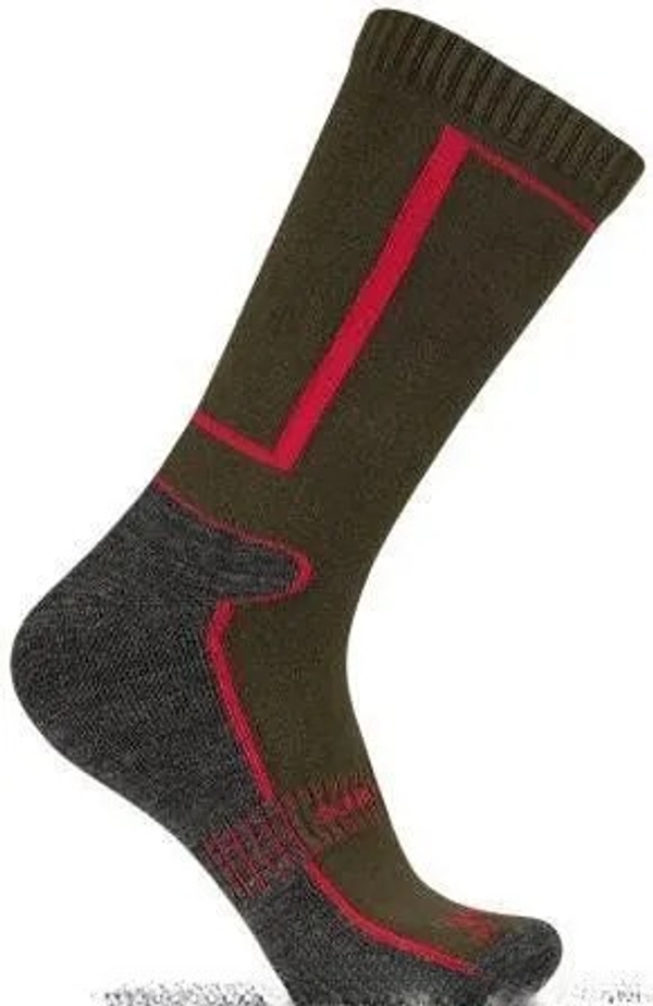 Термоноски зимние 976 AVI-OUTDOOR, меринос 44%, серый+хаки