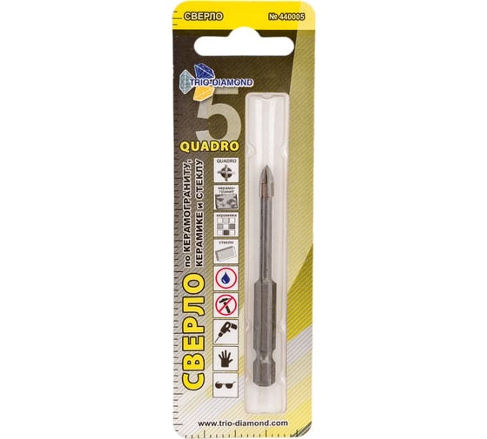 5 Сверло копьевидное по керамике и стеклу Trio-Diamond 2B5*33 mm