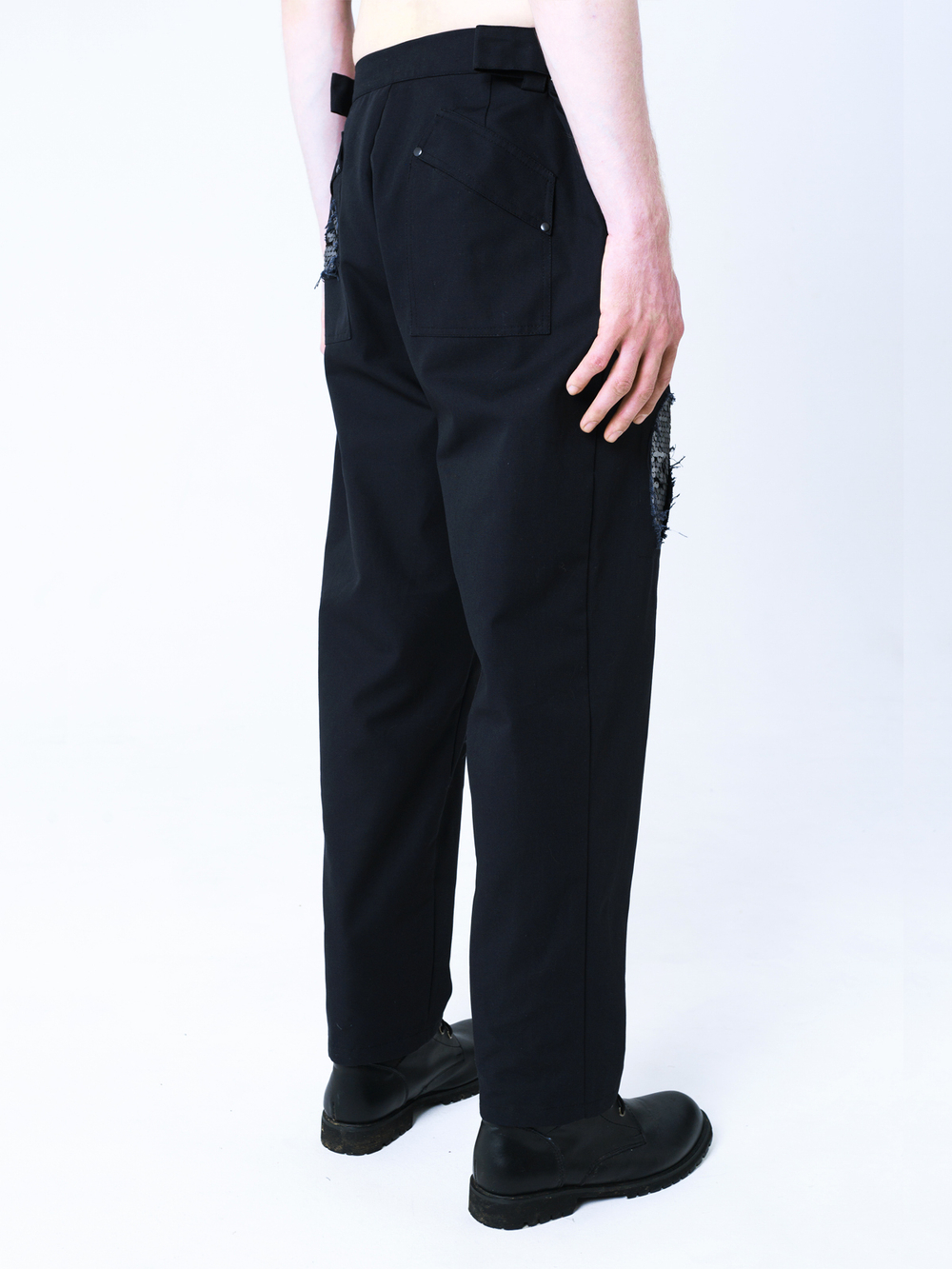 Брюки "Бессмертные" с пайетками. Черные