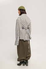 Рубашка в полоску с кантами