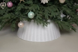 Корзина под елку Люкс Палермо 87 см., разборная, белый, ЕлкиТорг (87-223)