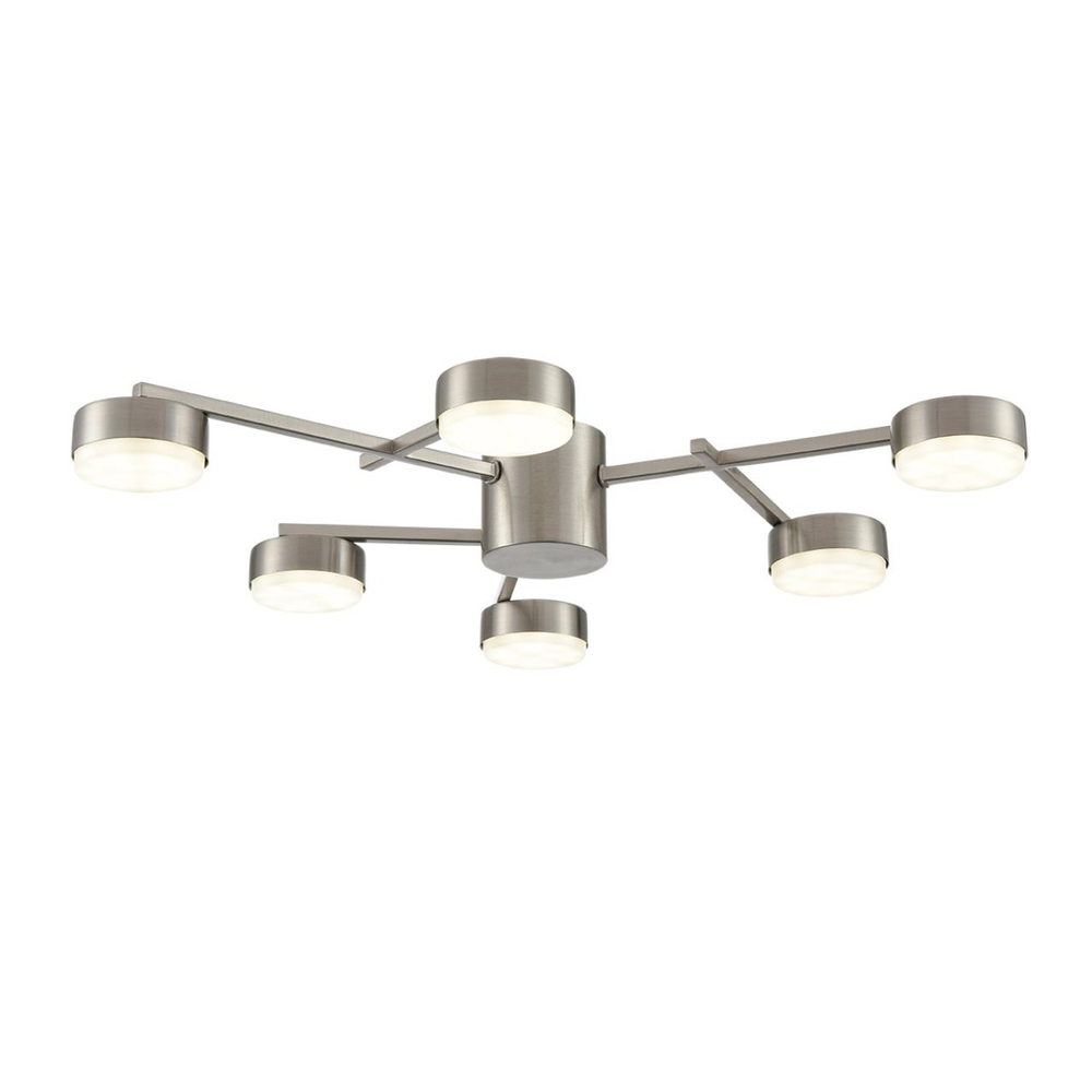 8115/6C COMFI LN26 248 никель, металл Люстра потолочная LED GX53 6*7W 220V DABRA