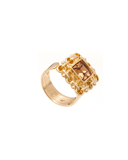 "Меган" кольцо в золотом покрытии из коллекции "Форсаж" от Jenavi