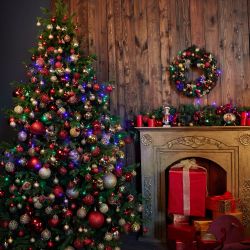 ULD-S2000-200-DGA MULTI IP20 Гирлянда светодиодная. 20м. 200 светодиодов. Разноцветный свет. Провод зеленый. ТМ Uniel