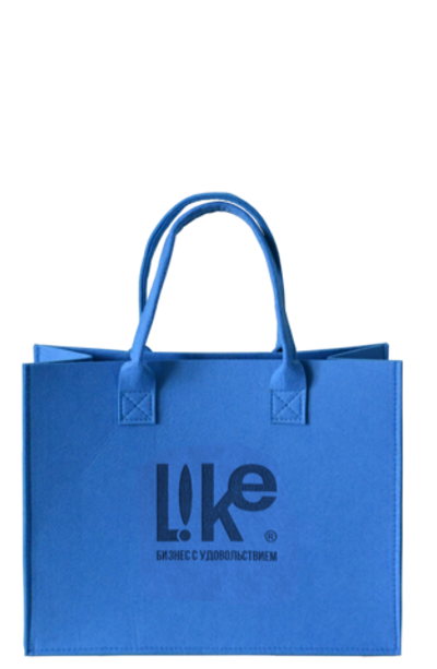 Сумка фетровая, с ручками, 350х280х150 мм, ручки 160мм