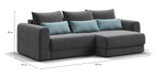 Модульный угловой диван РИЧМОНД MODOOL Велюр Monolit серый