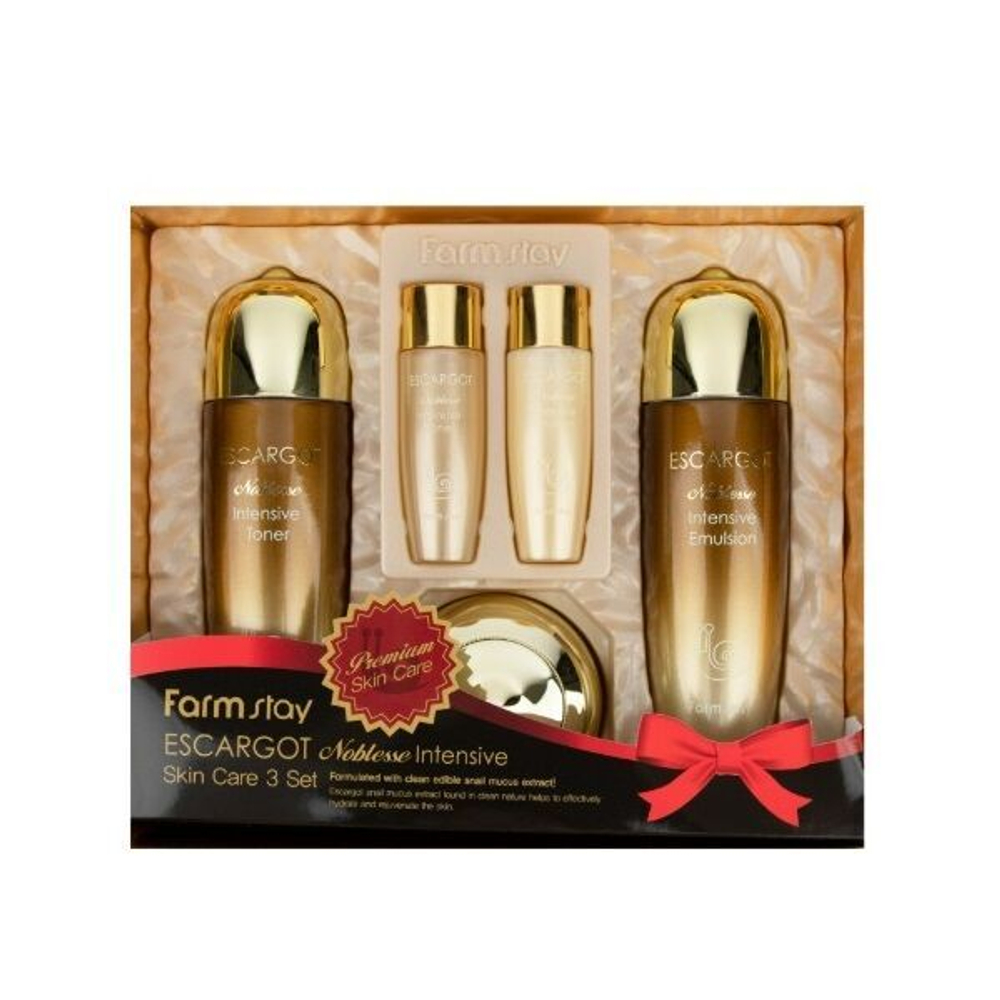 Набор уходовых средств на основе королевской улитки FarmStay Escargot Noblesse Intensive Skin Care 3 Set