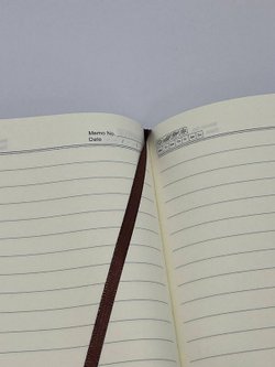 Блокнот А5 100 л. линейка на магнитной кнопке коричневый (201688323-1)