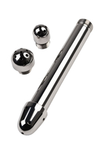 Анальный душ с тремя насадками (Цвет: серебристый)