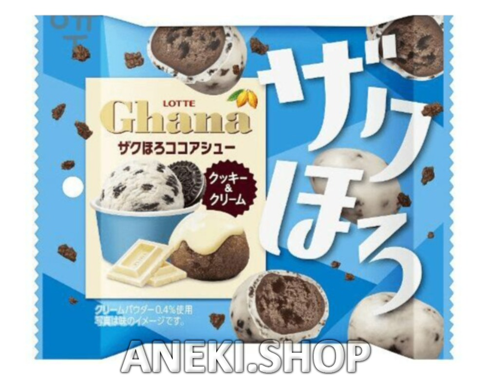Драже шоколадное с начинкой из печенья и какао 26 г Lotte Ghana crunchy