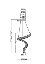 Подвесной светодиодный светильник Maytoni Krone P097PL-L48BS3K